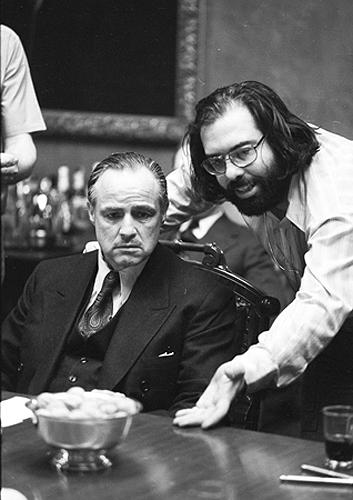Photo: Marlon Brando and Francis Ford Coppola, The Godfather, 1971 Gelatin Silver print #1726