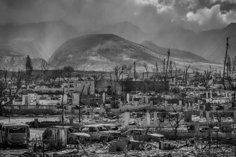 David Butow The landscape of destruction, Lahaina, Maui, seen on August 24, 2023<br/>Please contact Gallery for price