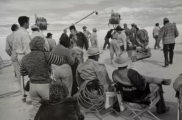 On the set of The Misfits, 1960<br/>Please contact Gallery for price