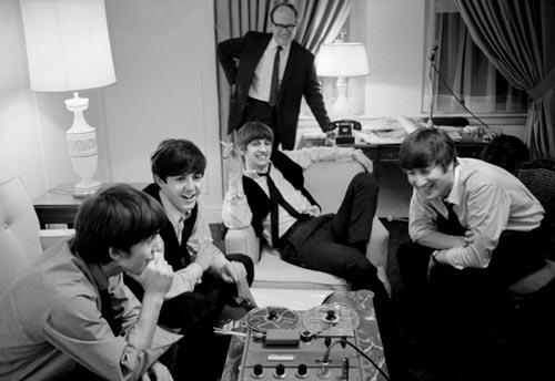 Photo: The Beatles at the Plaza Hotel, February 7, 1964. Copyright Bill Eppridge Gelatin Silver print #1047