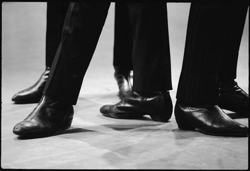 Photo: Beatles' Boots, Ed Sullivan Theater, Feb 8, 1964. Copyright Bill Eppridge Gelatin Silver print #1052