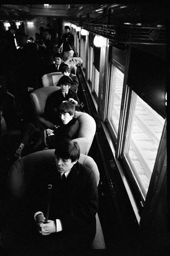 The Beatles wait arrive at Penn Station, NY, February 12, 1964 Copyright Bill Eppridge<br/>Please contact Gallery for price