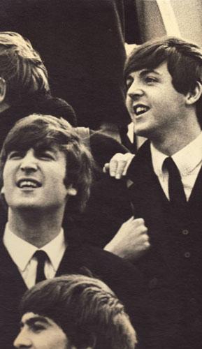 Photo: The Beatles  as they walked off the plane at Interboro Airport in New York, 1964 Vintage Gelatin Silver Print #1164