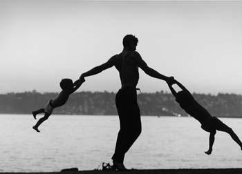 Photo: Jacques D'Amboise Playing with his Sons, Seattle, Washington, 1962 by John Dominis Gelatin Silver print #148