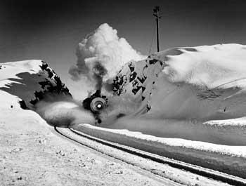 Photo: Southern Pacific Steam Engine, Donner Pass, California, 1949 by John Dominis - Time Inc Gelatin Silver print #149