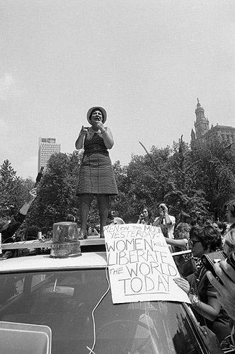 Photo: Women's Liberation March, Bella Abzug, New York, 1970 Gelatin Silver print #1501