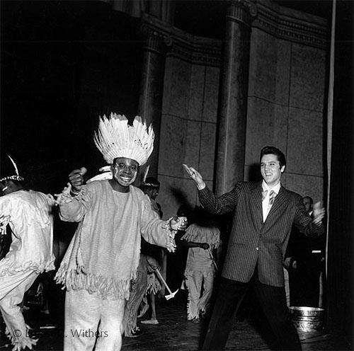 Rufus Thomas and Elvis Presley, WDIA Goodwill Revue, Ellis Auditorium, Dec. 7, 1957