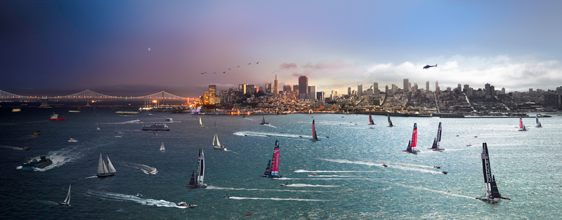 America's Cup Race, Day To Night, San Francisco, 2013