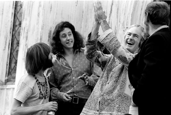 Timothy Leary, Arlo Guthrie on Set of Alice's Restaurant, Massachusetts, 1968