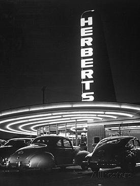Herberts Drive In, California, 1945
