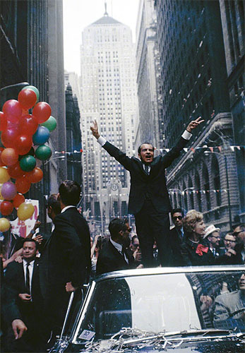 Nixon on La Salle Street, Chicago, 1968