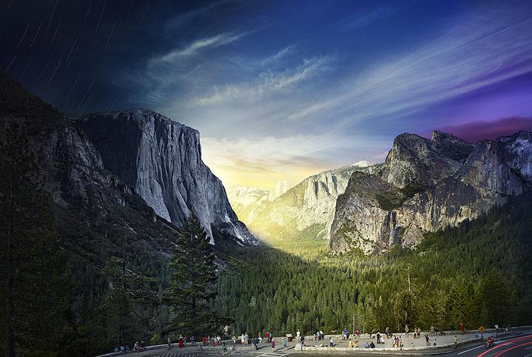 Yosemite, Tunnel View, Day To Night 2014<br/>