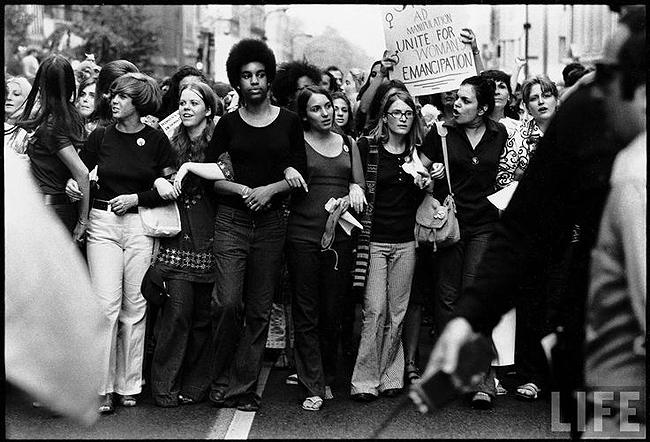 Women in Parade Down 5th Avenue on the 50th Anniversary of the Passage of the 19th Amendment, New York, 1970 - Photo by John Olsen<br/>