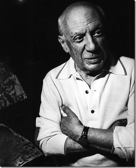 Photo: Gijon Mili - Portrait of Pablo Picasso at home, Mougins, France, 1967 Vintage Gelatin Silver Print #1951