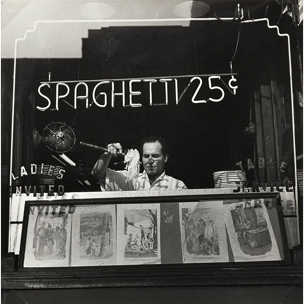 Spaghetti, 25 Cents, New York, 1945