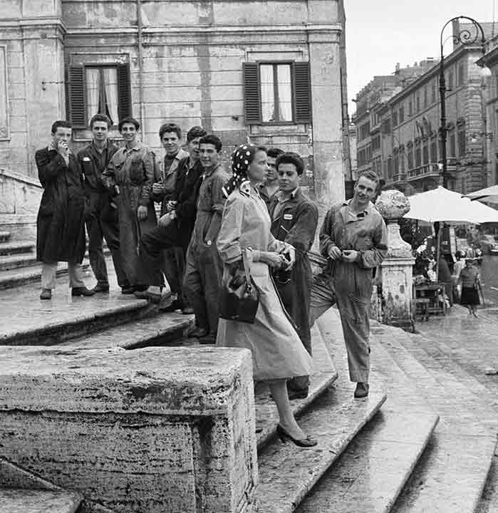 Dorothy on Spanish Steps, 1955