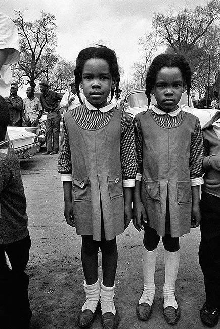 Photo: Twins Watching the Selma March, 1965 Gelatin Silver print #2126