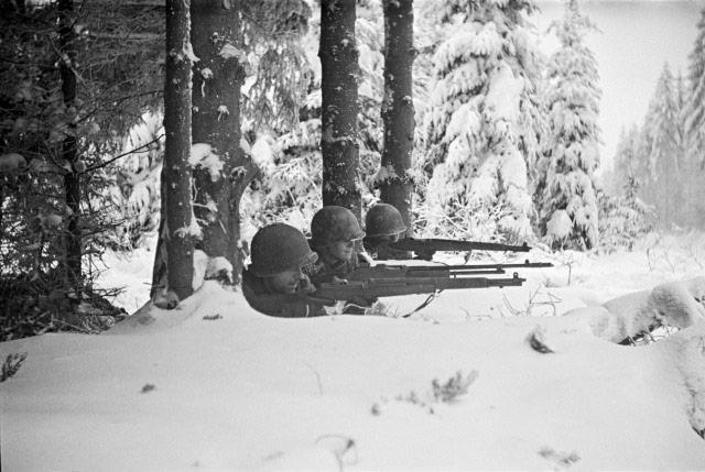 Firing Line, Battle of Hurtgen Forest, Germany, 1944<br/>