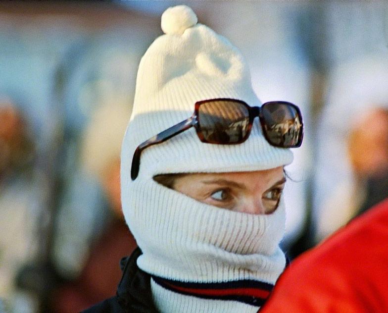 Photo: Jackie Kennedy with Ski Mask, Laurentian Mts., Canada, 1968 Archival Pigment Print #2225