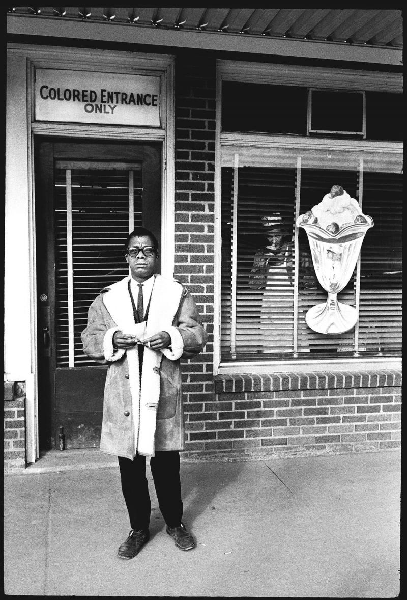 Photo: James Baldwin, "Colored Entrance Only", 1963 Gelatin Silver print #2455