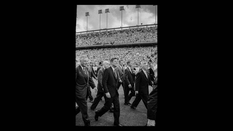 President Kennedy walks into Rice Stadium on Sept. 12, 1962<br/>Please contact Gallery for price