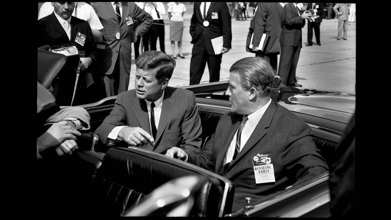  On Sept 11, 1962, President John F. Kennedy rides with Marshall Flight Center Director Wernher von Braun in his limousine after arrival at Marshall Flight Center<br/>Please contact Gallery for price