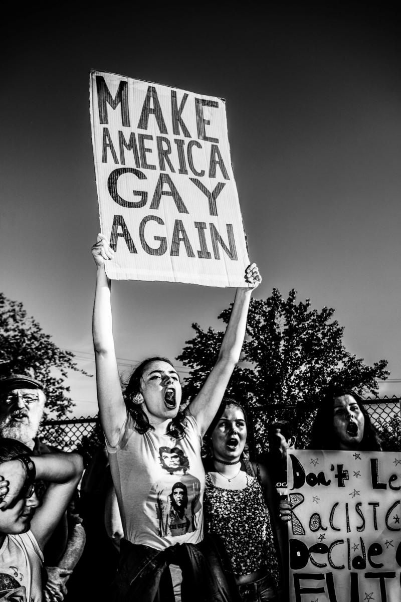 "Make America Gay Again", Eugene, OR, May 6, 2016<br/>Please contact Gallery for price