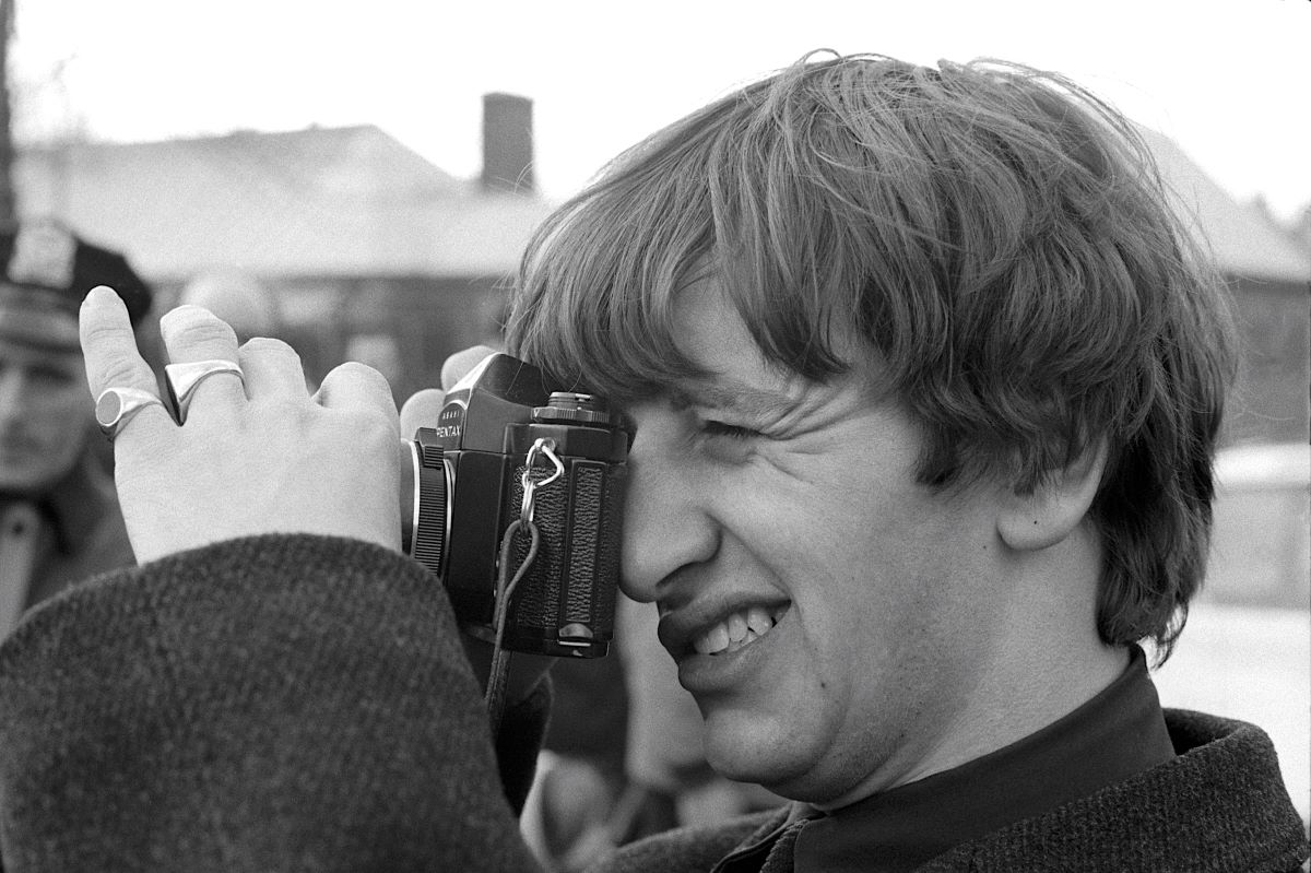 Ringo Starr with camera, New York, 1964