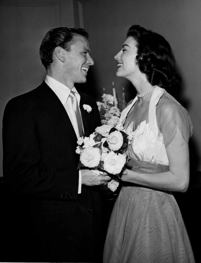 Photo: Ava Gardner and Frank Sinatra wedding party, November 7, 1951 Vintage Gelatin Silver Print #2979