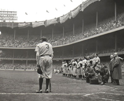 The Babe Blows Out, Yankee Stadium, June 13, 1948<br>&copy; 2004 Nat Fein Estate