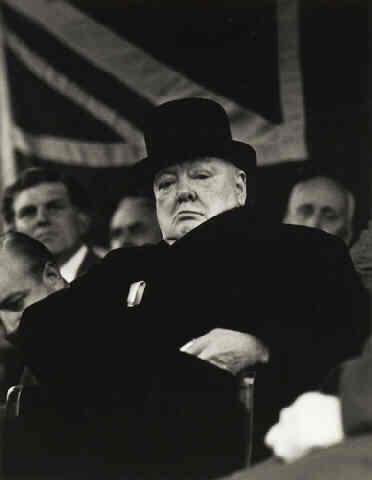 Prime Minister Winston Churchill at Biggleswade, England, 1955 (Life Magazine/Time Warner Inc.)<br/>