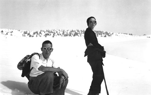 Doudy de Cazalet, Megeve, 1933 (skiers with goggles)