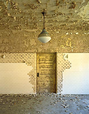 Isolation ward, white tiles and dripping ceiling, Island 3