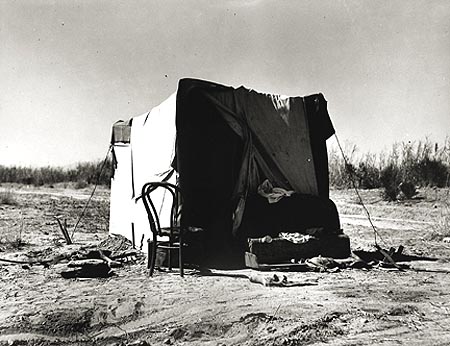 Camp along the roadside. Drought refugees, Imperial County, California, March, 1937