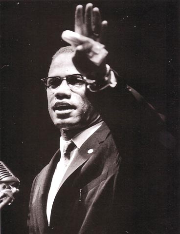 Malcolm X Addressing Black Muslim Rally in Chicago, 1963