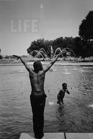 Photo: The Poor People's Campaign encouraged 2,600 people to the Mall in Washington DC to live for almost 6wks (5/14-6/24 1968) in shantytowns named Resurrection City, by Leonard McComb Gelatin Silver print #859