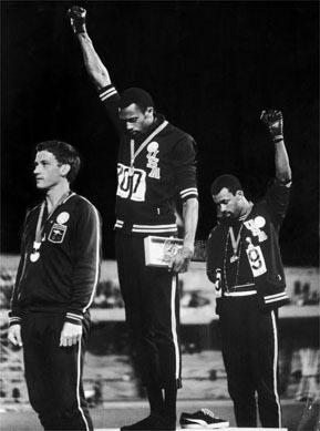 1968 Olympics Black Power salute, by John Dominis, Time Inc<br/>