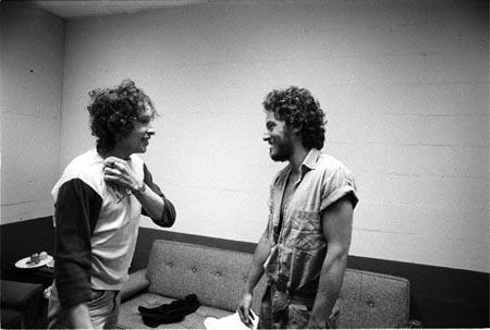 Photo: Bob Dylan and Bruce Springsteen Meeting For First Time, Backstage, New Haven, Ct, 1975 Gelatin Silver print #875