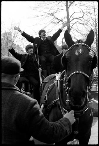 Ringo & Paul. Central Park Photo OP. Feb 1964.  Copyright Bill Eppridge