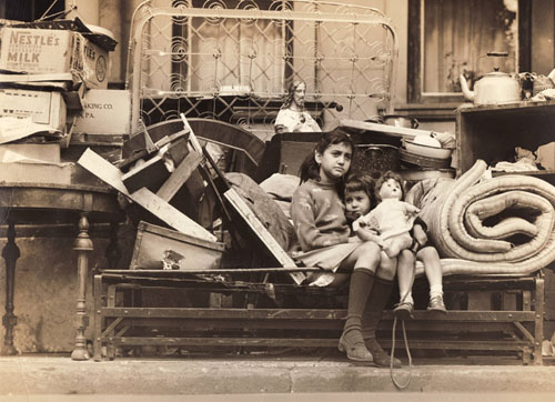 Children recently evicted from their home on E. 121st Street, New York