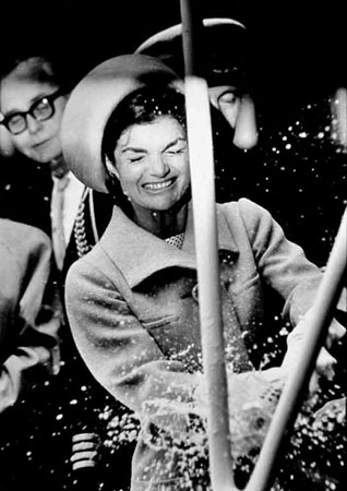 Jackie Kennedy Christens the Lafayette, Groton, CT, 1962