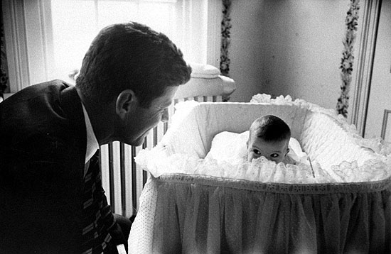 Ed Clark Â©Time Inc. Senator John F. Kennedy with Caroline in her nursery, Washington, DC, 1958