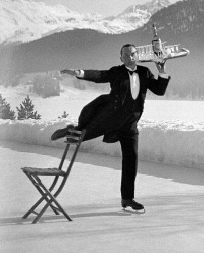 St Moritz Ice Rink Photos - Ice Skating Waiter, St. Moritz, 1932 #14