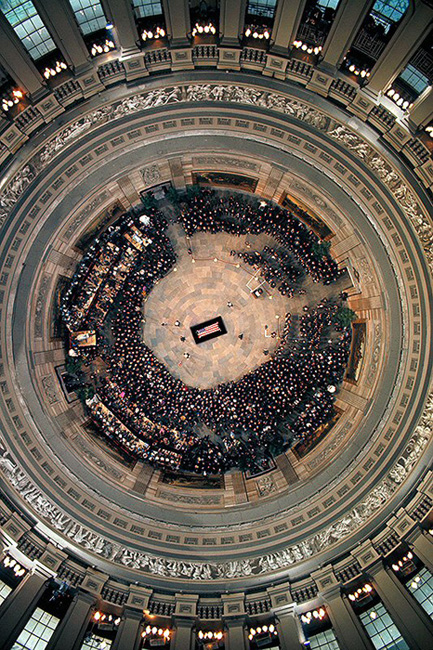 Overhead View of Coffin of Dwight D. Eisenhower, 1969