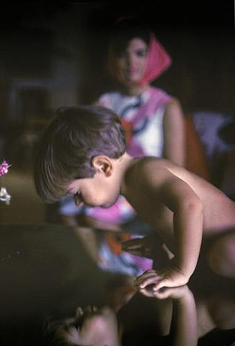 Photo: John Looking at his Reflection in Tabletop, Palm Beach 1963 Archival Pigment Print #1540