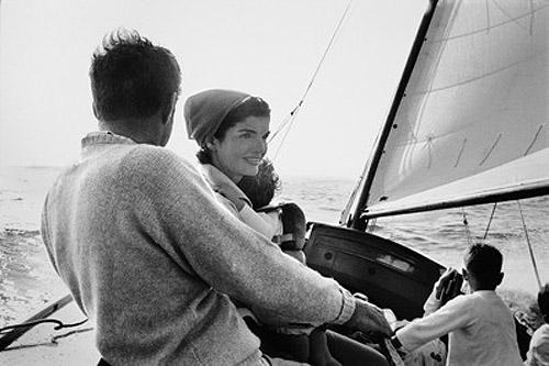 Kennedy Family sailing on Nantucket Sound. 1959<br/>