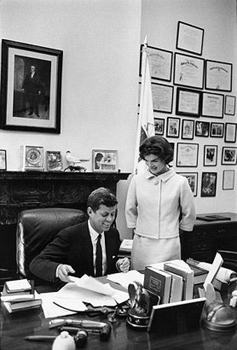 The Kennedys in John's Senate office<br/>