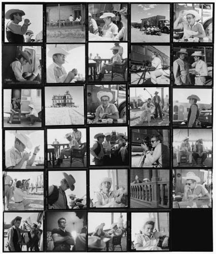 James Dean Contact Sheet from "Giant"