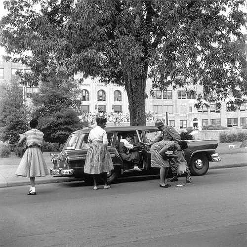 Desegregation of Central High School by The "Little Rock Nine", Little Rock, 1956