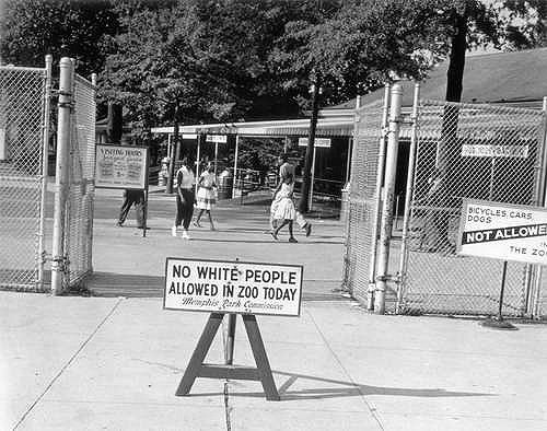 Overton Park Zoo. One day a week was designated for Blacks only (all other days for Whites only). Memphis, TN